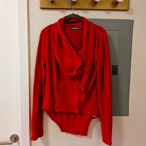 Alembika asymmetrical cotton knit top